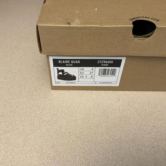 Dr. Martens Black Platform Sandals with Air-Cushioned Sole - Picture 2 of 8